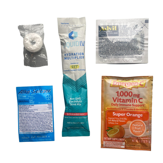 Personalized Bachelor Hangover Recovery Blue Bottle