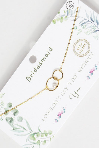 Gold-Dipped Ring Bridesmaid Necklace